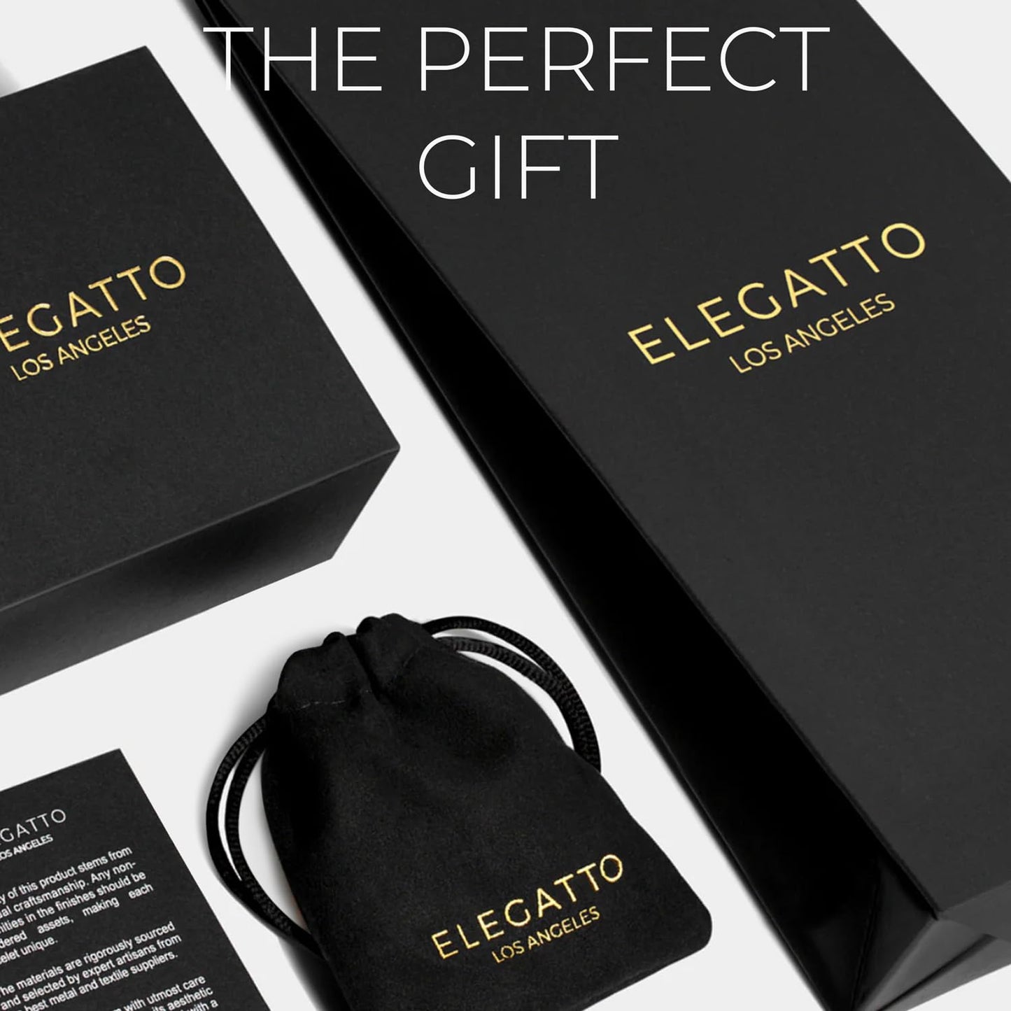 Elegatto Uno Premium Braided Leather Bracelet for Men | Full-Grain Leather with 18k Gold-Plated Stainless Steel Closure | Men’s Designer Bracelets | Gold Extra Large