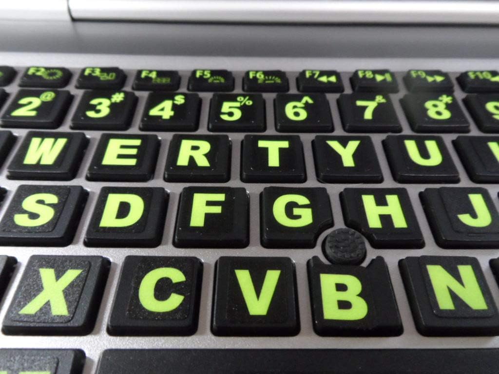 Sovereign GA 194 Set 3 Keyboard Stickers piece with Big Luminescent Extra Large Symbols. Yr. Warranty. Will Not Wear