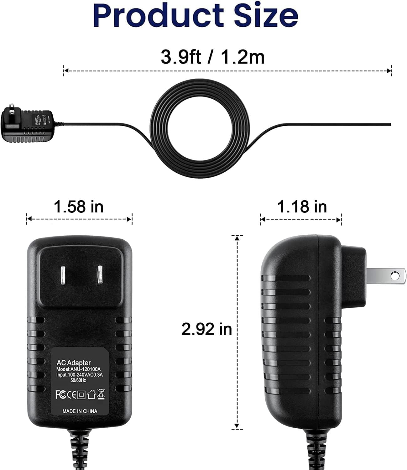 Xzrucst 12V AC-DC Adapter Power Supply for Massager of Neck Kneading Massage Shoulder