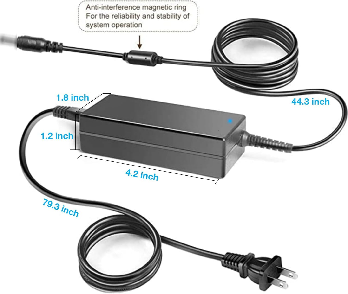 Kircuit 12V H.264 DC AC Adapter Replacement for Network Digital Video Recorder CCTV DVR Power Supply
