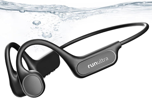Nanajorwa IPX8 Swimming 32GB MP3 6.0 10H Bone Conduction Headphones, Waterproof Headphones with Player, Bluetooth