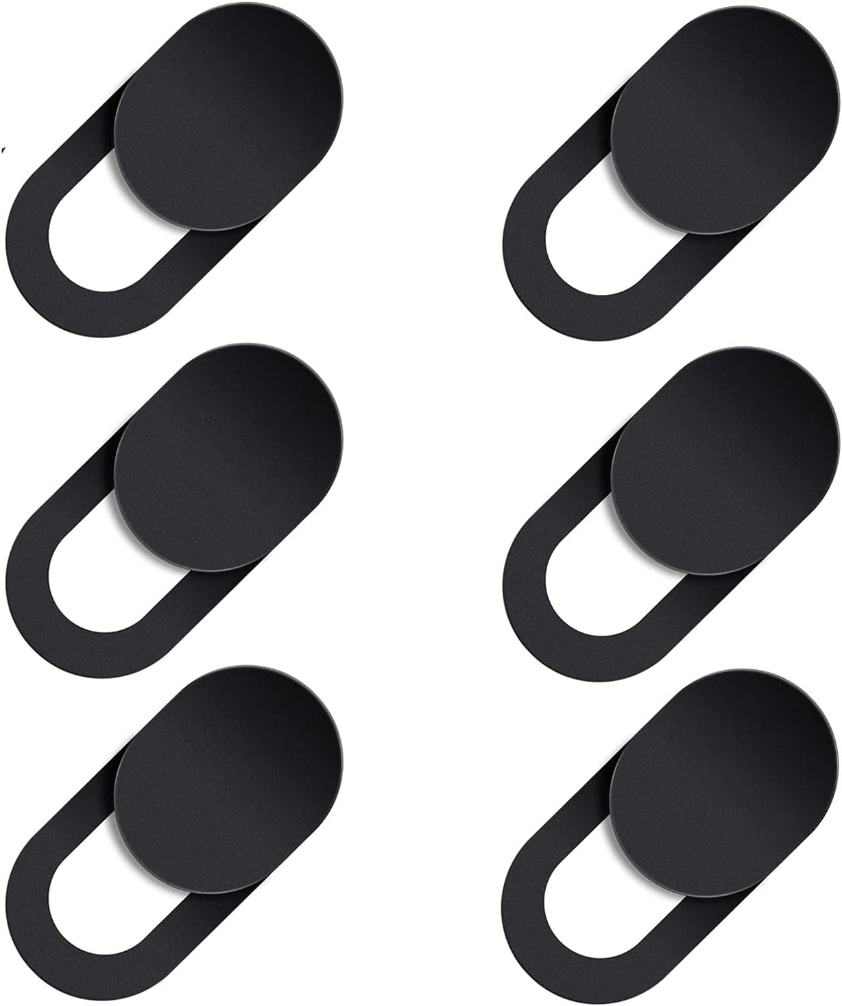 Generic 5 10, (10 Webcam Cover Sticker Slide - Camera Privacy Security Protect for Phone Laptop, Black or White