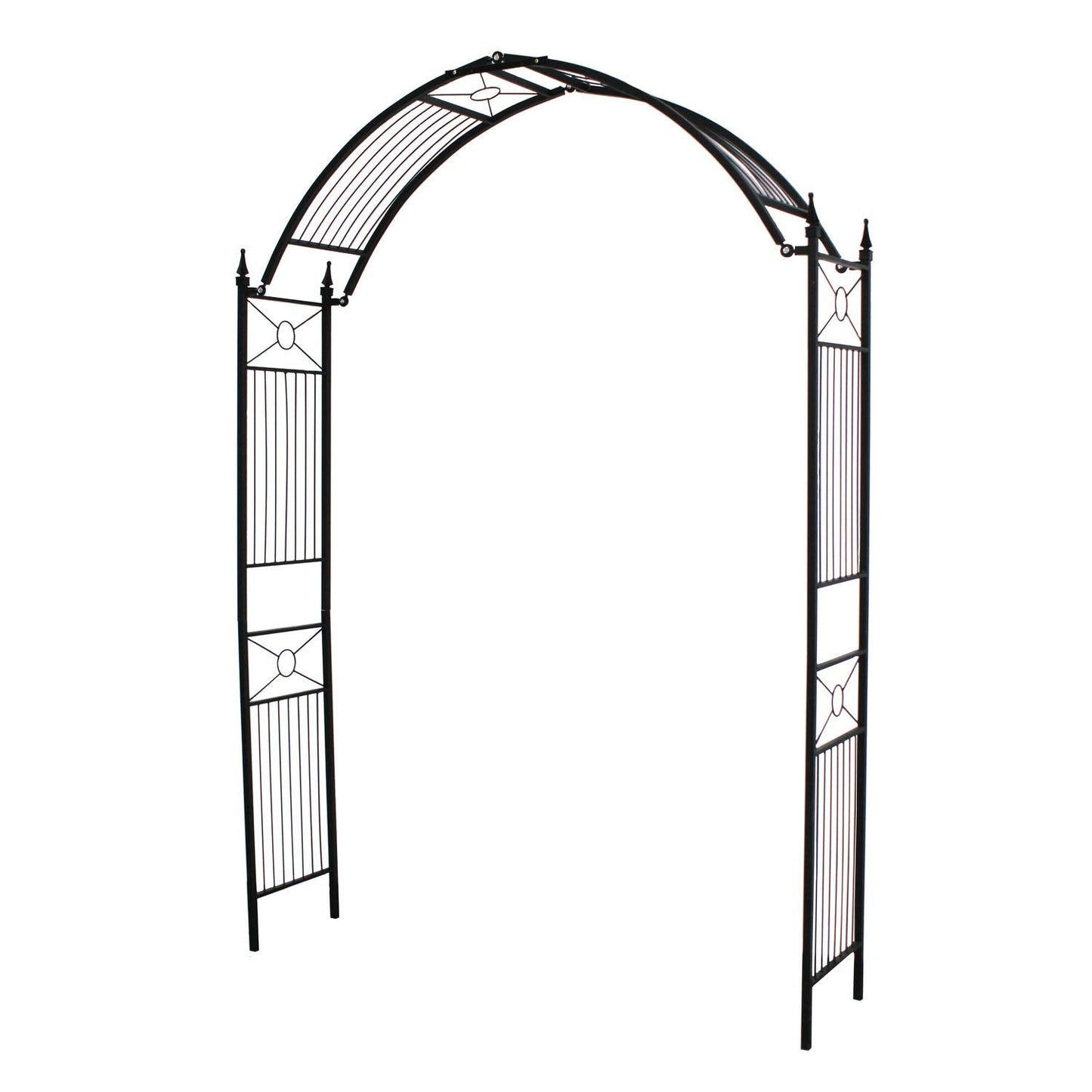 1. GO Adjustable Steel Garden Arch, 8'2" High x 4'7" Wide, Garden Arbor for Various Climbing Plant, Outdoor Garden Lawn Backyard