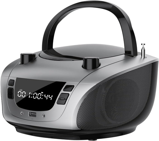 LONPOO MP3, Portable CD Boombox -FM & AM Radio, CD Player, Bluetooth, USB, AUX,Portable, Built-in Stereo Speakers