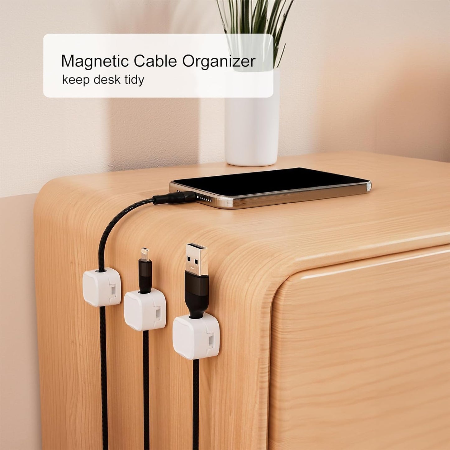 Generic 12 Pack (12) Magnetic Cable Clips [Cable Organizer] Cord Holder, Under Desk Cable Management,Rangrak Adhesive