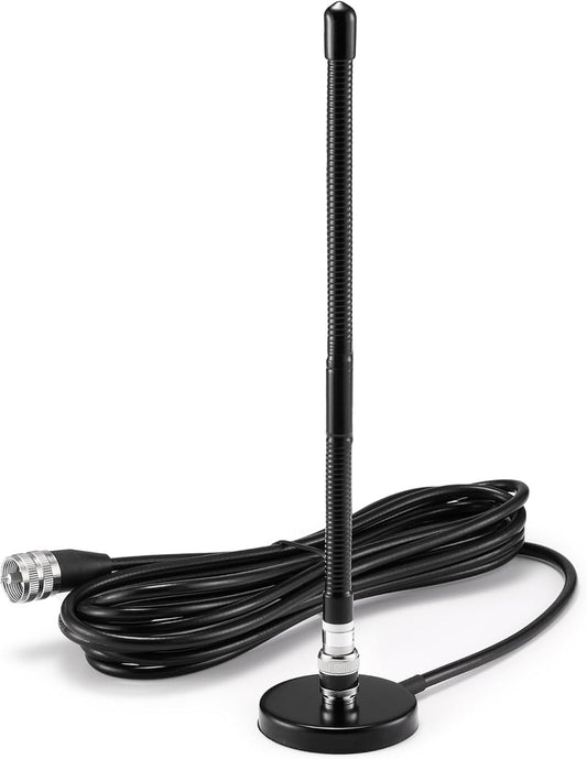 Radioddity CB515 27MHz, SO-239 CB-606/CB-606 PRO/CB-500/CB-27 PRO/CS-47/CB-900 CB Antenna Soft Whip CB Radio Antenna