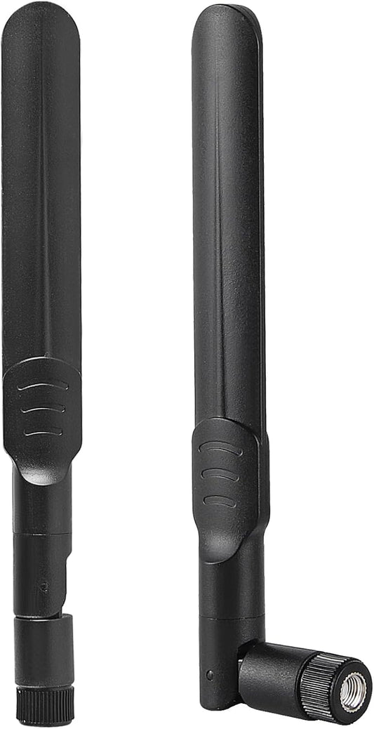 DORHEA 2Pcs 8dBi 2.4GHz 5GHz 5.8GHz Dual Band WiFi Antenna RP-SMA Male Bluetooth Antenna for USB Adapter Camera Video