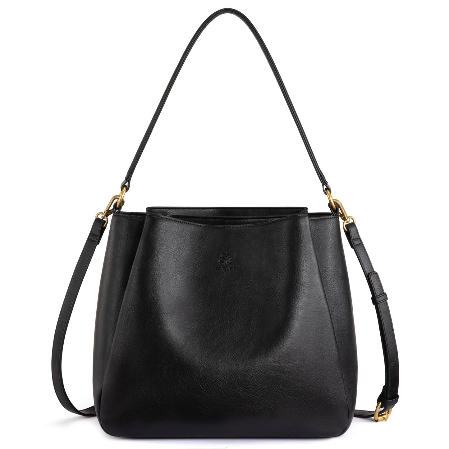 LOVEVOOK Hobo Crossbody Bag for Women with Three Large Compartments, Waterproof Shoulder Handbags Purse for work shopping travel