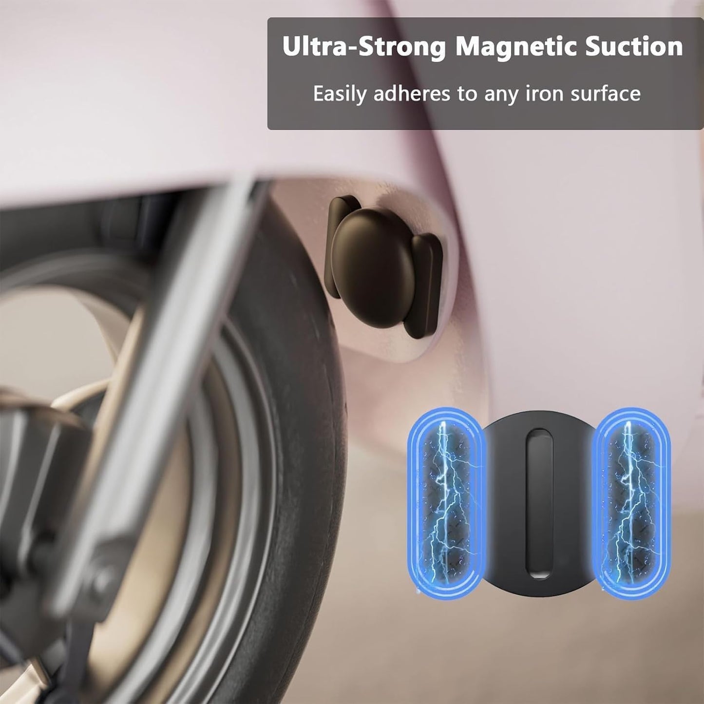 ZITTZ (Black,1PCS) Tracker Device for Vehicles,GPS Car Tracker,No Monthly Fee Car Locator Tracker Work with Apple Find