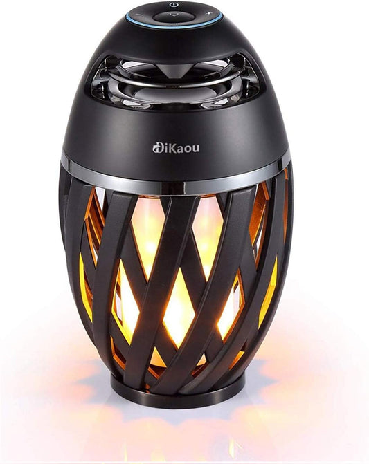 DiKaou BT4.2 Led Flame Table lamp, Torch Atmosphere Bluetooth Speakers&Outdoor Portable Stereo Speaker with HD Audio