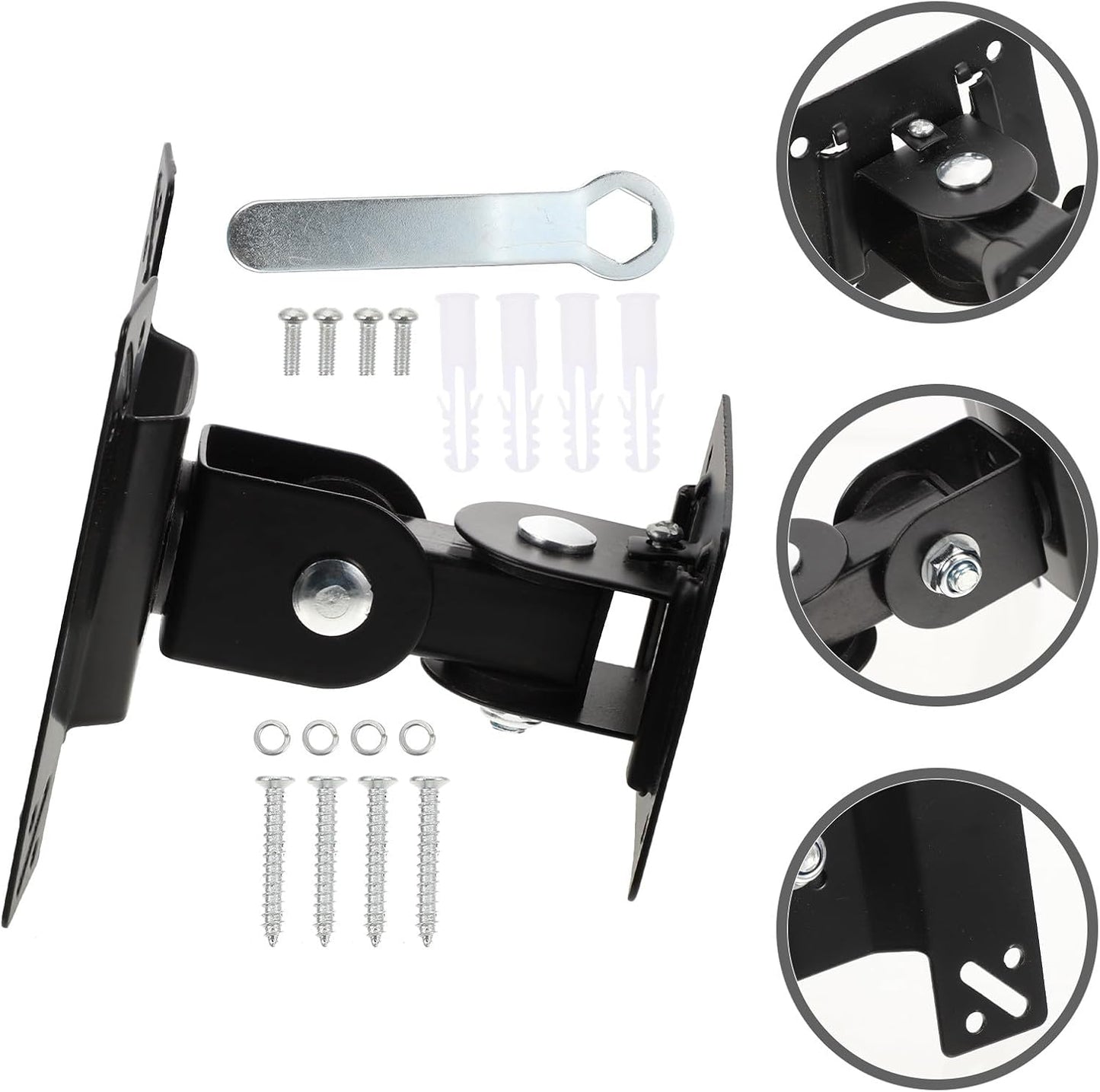 UTHCLO 360-degree 14-27 Inch Adjustable Wall Mount Tv Stand and Monitor Bracket Rotation Metal Shaft for Screens