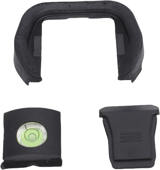 R5 R6, Pomya Camera Eyecup Viewfinder & Hot Shoe Cover Cap with Bubble Spirit Level Kit - Compatible with Soft Silicone