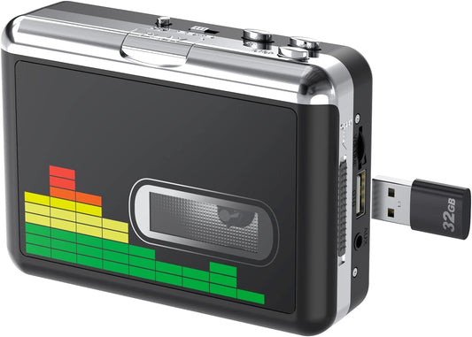 DIGITNOW Cassette MP3 MP3 BR607 USB Player, Portable Walkman Stereo Tape to Converter, Audio Music Recorder to Digital