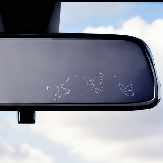 Butterfly Gifts for Friends Work Bestie Soul Sister Coworker Christmas Gifts Purple Butterfly for Women Birthday Presents Valentines Day Gift 2 pcs Rear View Mirror Stickers Car Rearview Mirror Decal
