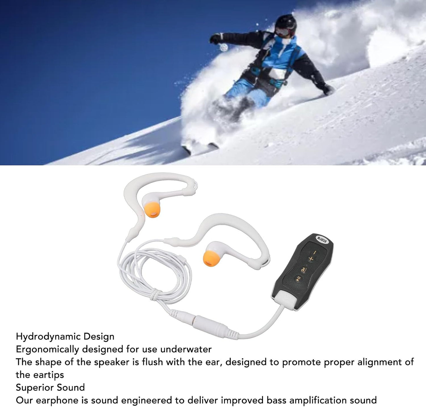 Bewinner 8GB MP3 Player,IPX8 Swimming,Diving,Sports,USB 2.0 120mAh Battery,MP3 Music Player with Headphones