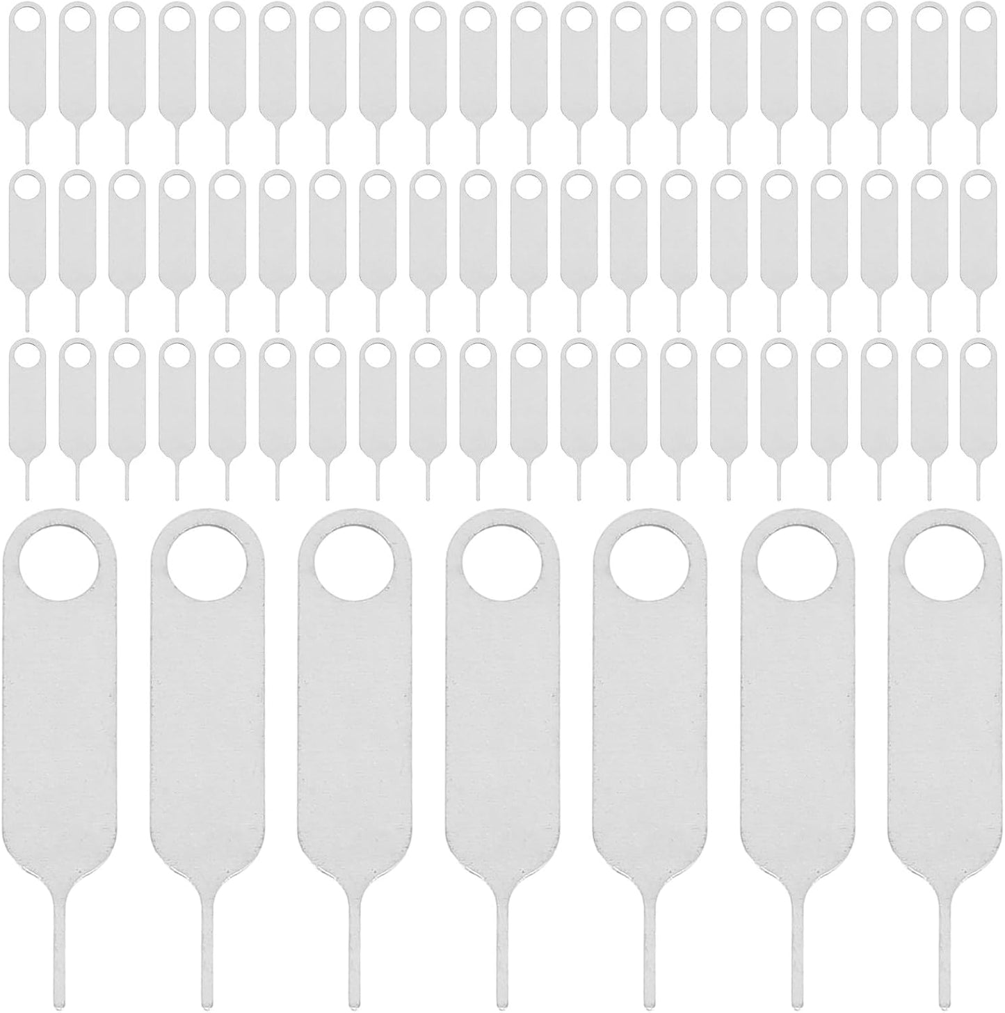 500pcs Operitacx Stainless Steel Sim Ejector Pin Tool Kit for Mobile Phones, Universal Sim Card Removal Needle