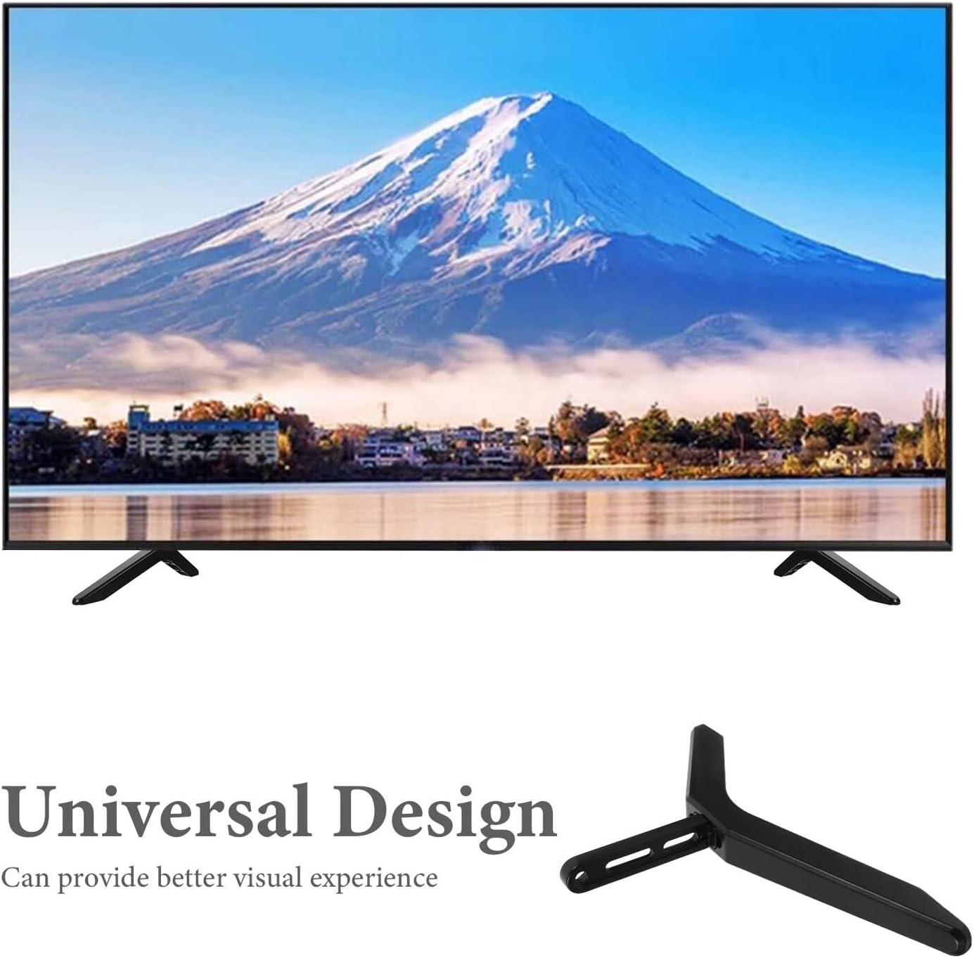 TOMETURE 32-55 Inches, Universal Tv Stand with Mount and Screws, Tabletop Tv Bracket Pedestal for Flat Screens