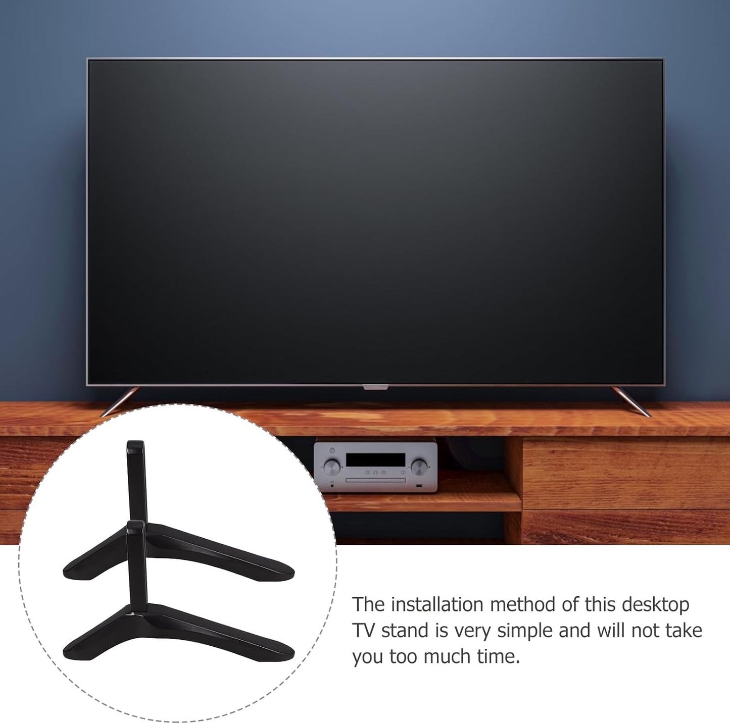TEHAUX Replacement TV Stand Base with Screws - Compatible with Most Models
