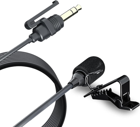 COMICA CVM-SM-O1 Professional Lavalier Lapel Microphone Omnidirectional Clip-on Condenser Mic, Lav Mic for BoomX-D/DSLR