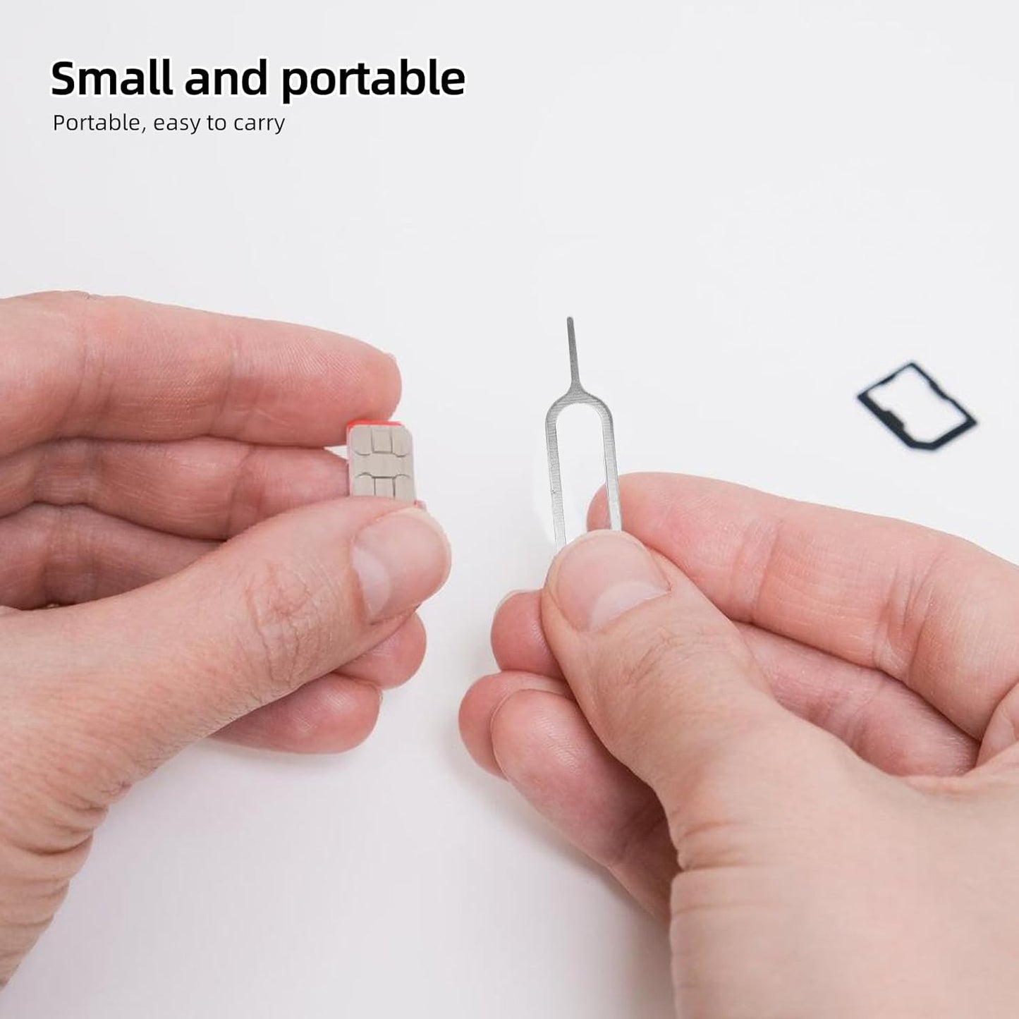 500pcs Set TEHAUX Sim Card Removal Tool and Ejector Pins Universal Phone Sim Ejector Needles for Smartphone Tray