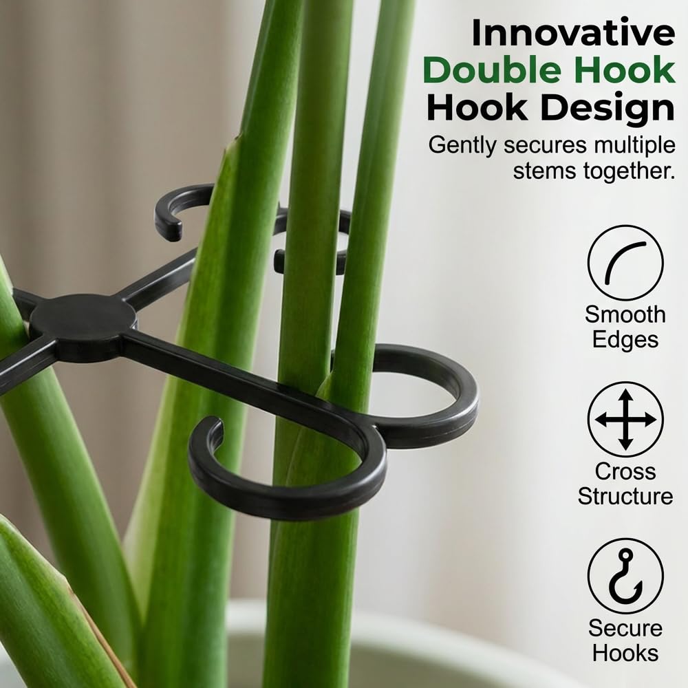 Monstera Plant Support, 2026 New Plant Stem Support for Climbing Plants, Plant Supports for Indoor Plants, Durable Garden Accessory for Home Growers (Red, 5.31in + 4.53in + 3.03in + 2.28in)