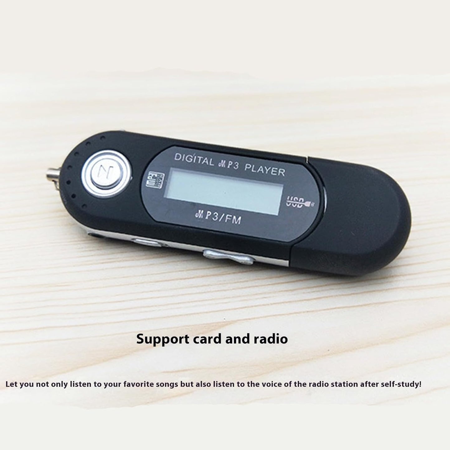 Shurhome MP3 Slimly Compactly Player USB Charging or Battery Power Supply Music Player Supports Multiple Music Format