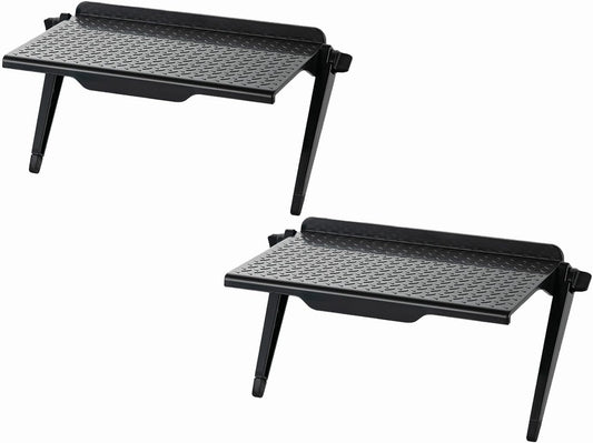 QuZCarious 2pcs Control(11.8 4.5 Inch,Black) tv top Shelf Adjustable Screen Shelf TV Monitor Top Bracket Router Rack