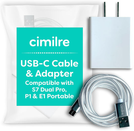 1 1 12V USB-C Cable and Adapter, Spare Breast Pump Adapter for Convenient Use, USB C Cable & Power Adapter
