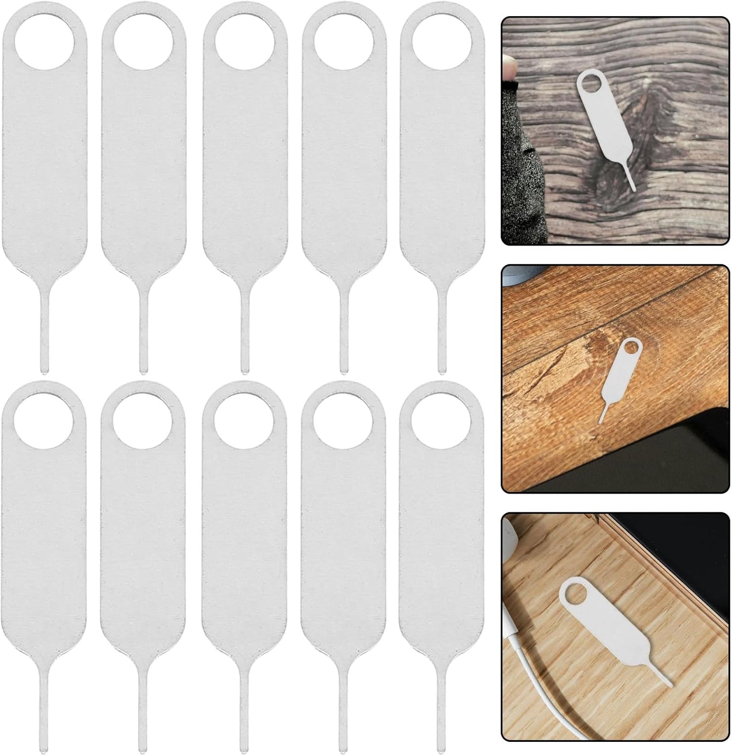 500pcs Set Zerodeko Stainless Steel Sim Card Ejector Pin Tool for Mobile Phones Universal Sim Removal Tool Anti-Lost