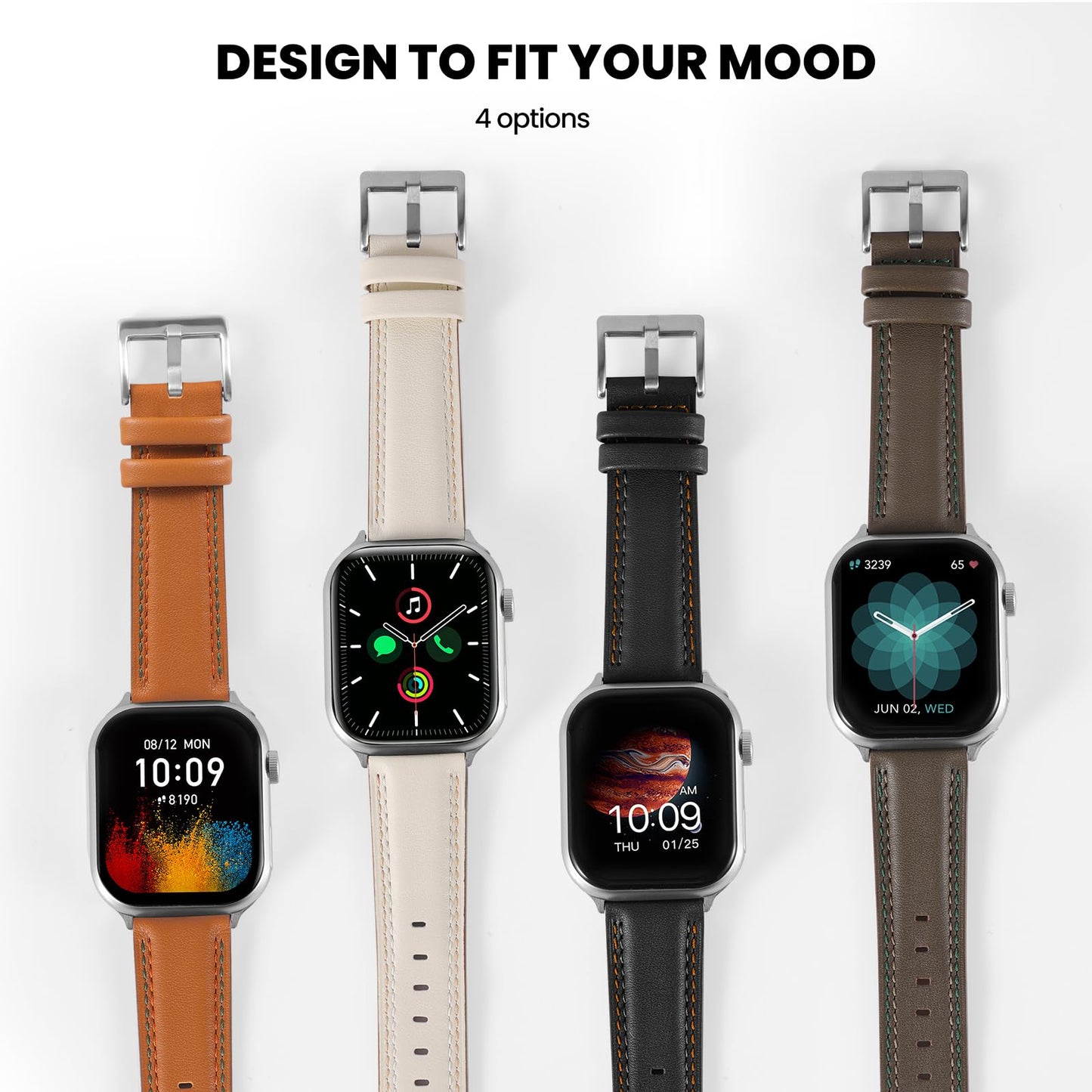 Soft Genuine Leather Band for Apple Watch 49mm 46mm 45mm 44mm 42mm - Women/Men Vintage Retro Replacement Wristband Strap with Metal Buckle for iWatch Ultra 3/2/SE/Series 11/10/9/8/7/6/5/4/3 - Grey
