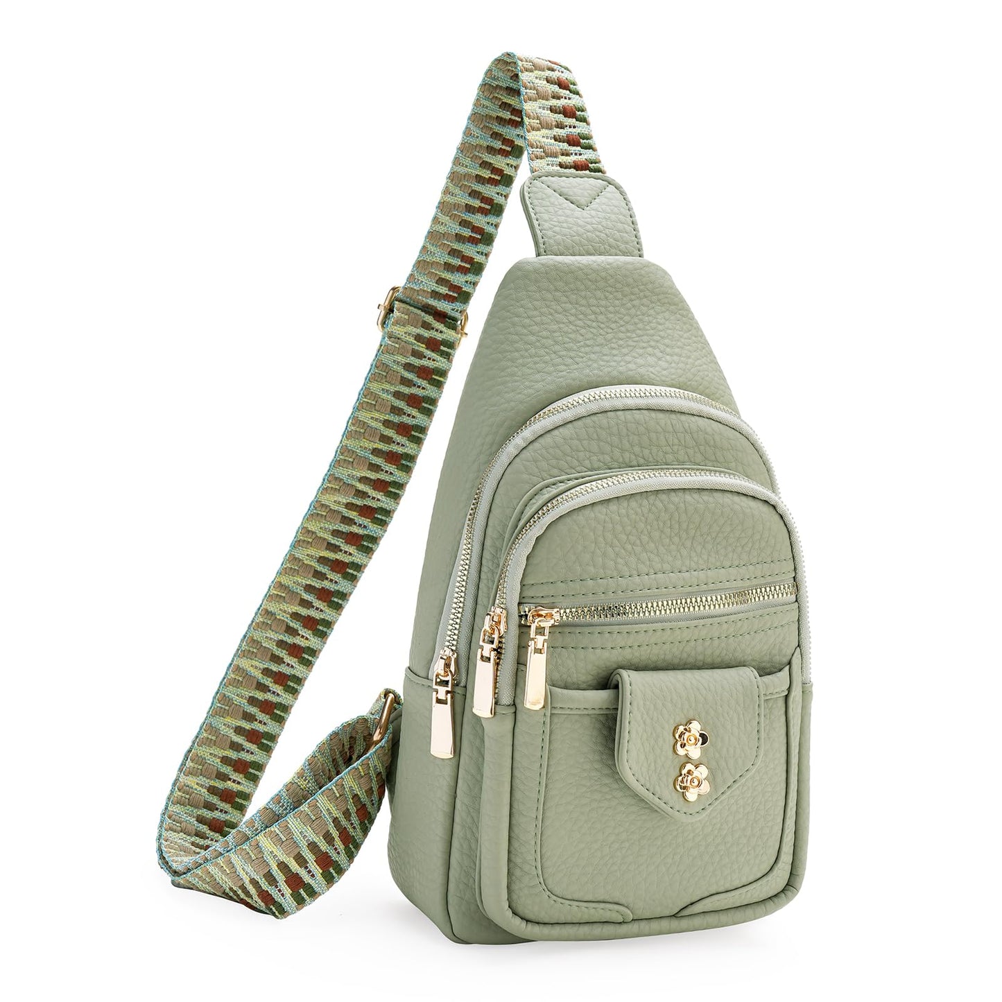 GAEKEAO Sling Bag Crossbody Bags for Women Vegan Leather Fanny Pack Chest Travel Anti Theft Purse Shoulder Bag handbags Gifts