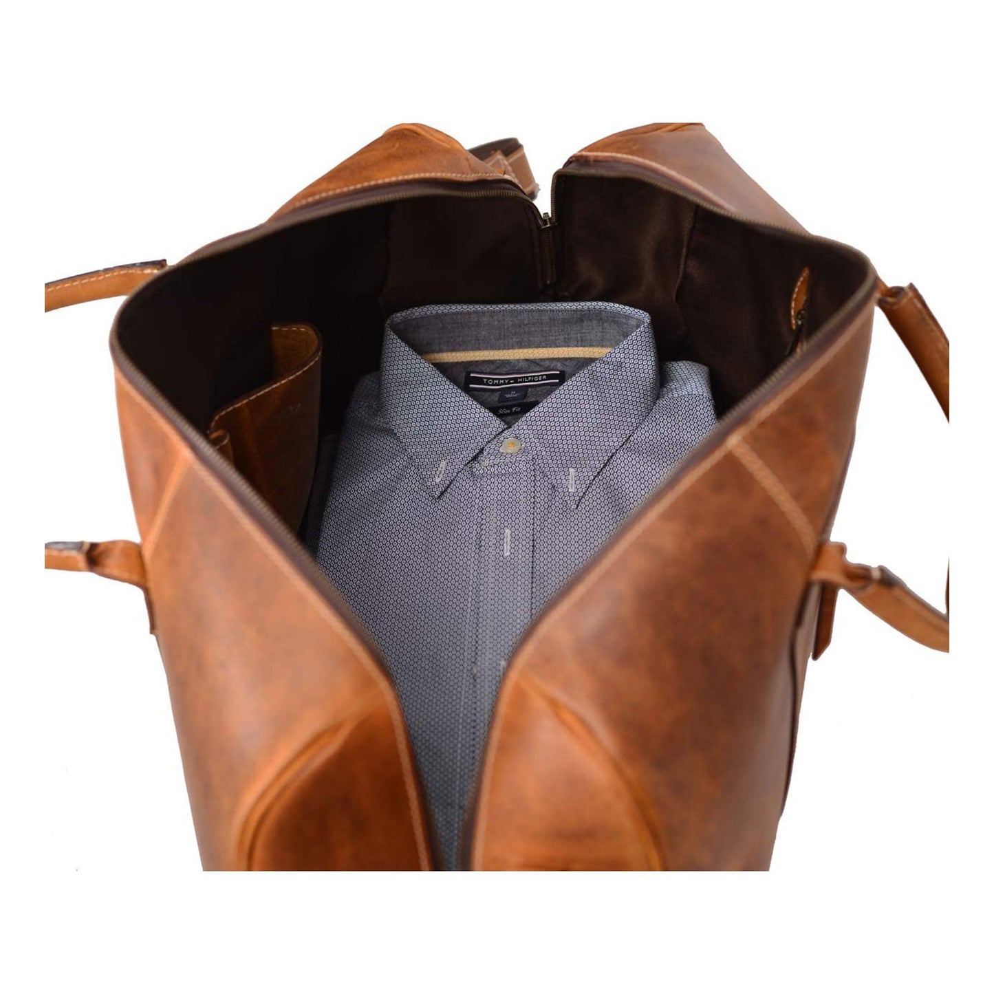 KomalC Leather Duffle Bags for Men and Women Travel Overnight Weekend sports bag holdall Gym Duffel for Men