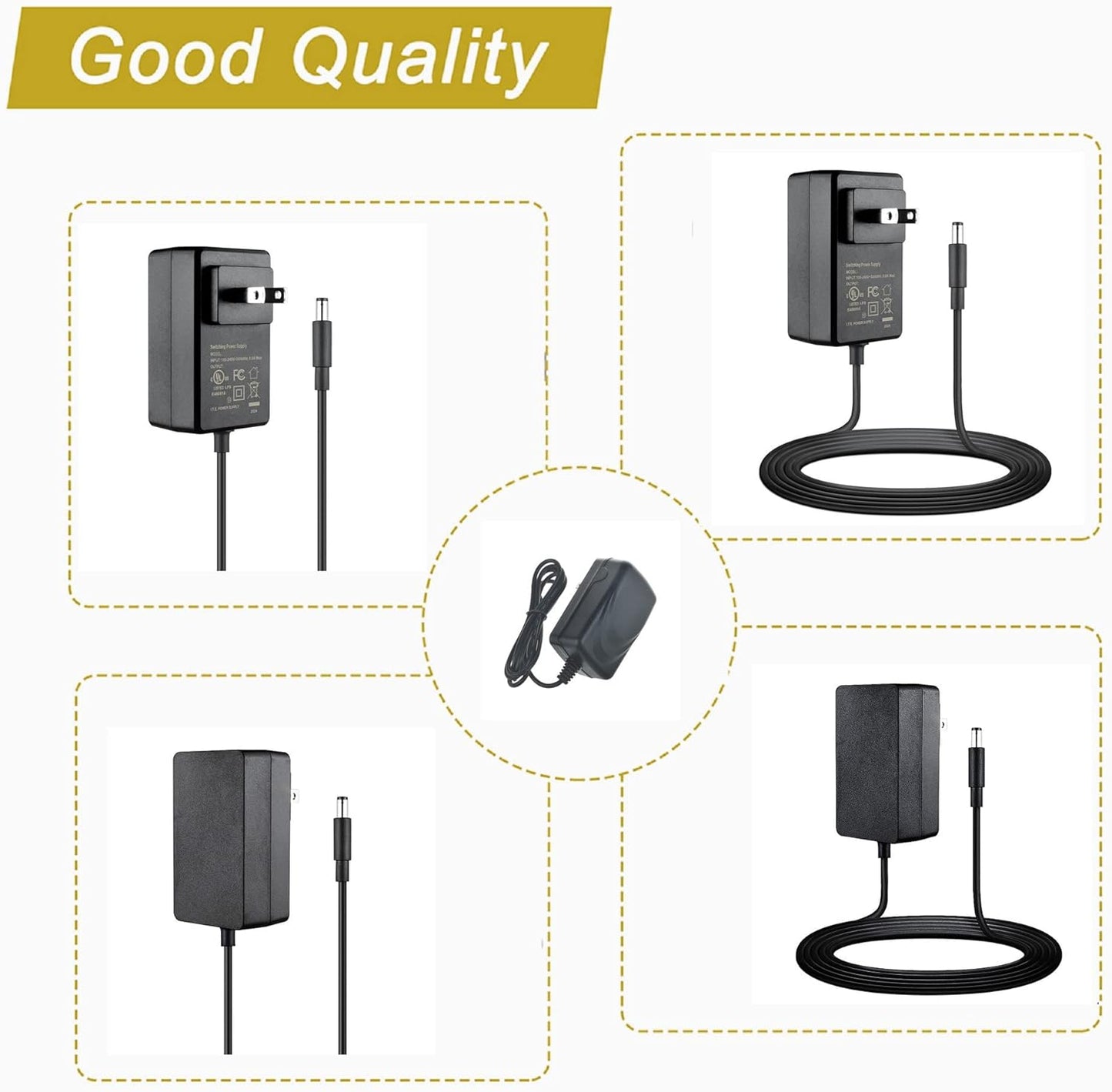 Dysead AD-0013D AD0013D AC DC Adapter for Zoom Recorder Switching Power Supply Cord