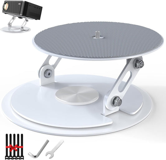 DAWASAPAT 360Adjustable 1/4" Screw360 Foldable Desktop Projector Stand, Universal Table Mount Rotation PJ Holde Black