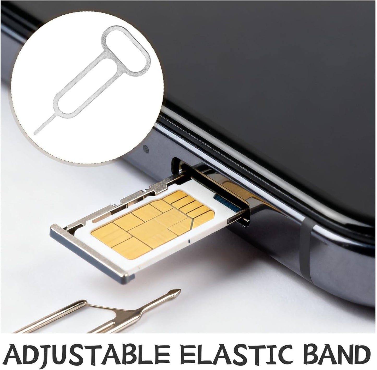 300pcs Set BESPORTBLE Sim Card Ejector Pin Tool Universal Mobile Phone Sim Pin Needle for Cell Phone Disassembly