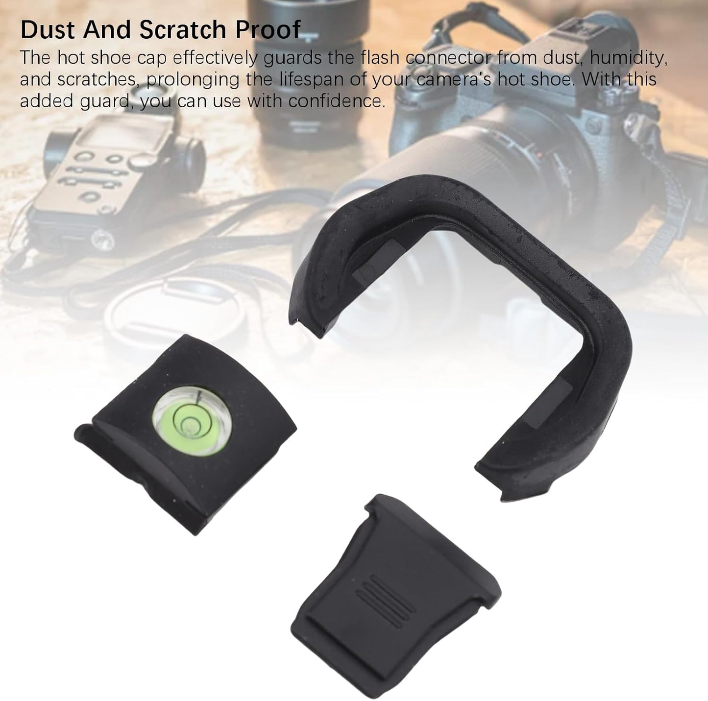 R5 R6, Tbest Camera Eyecup Hot Shoe Cap Level Kit Fit Viewfinder Silicone Material Black