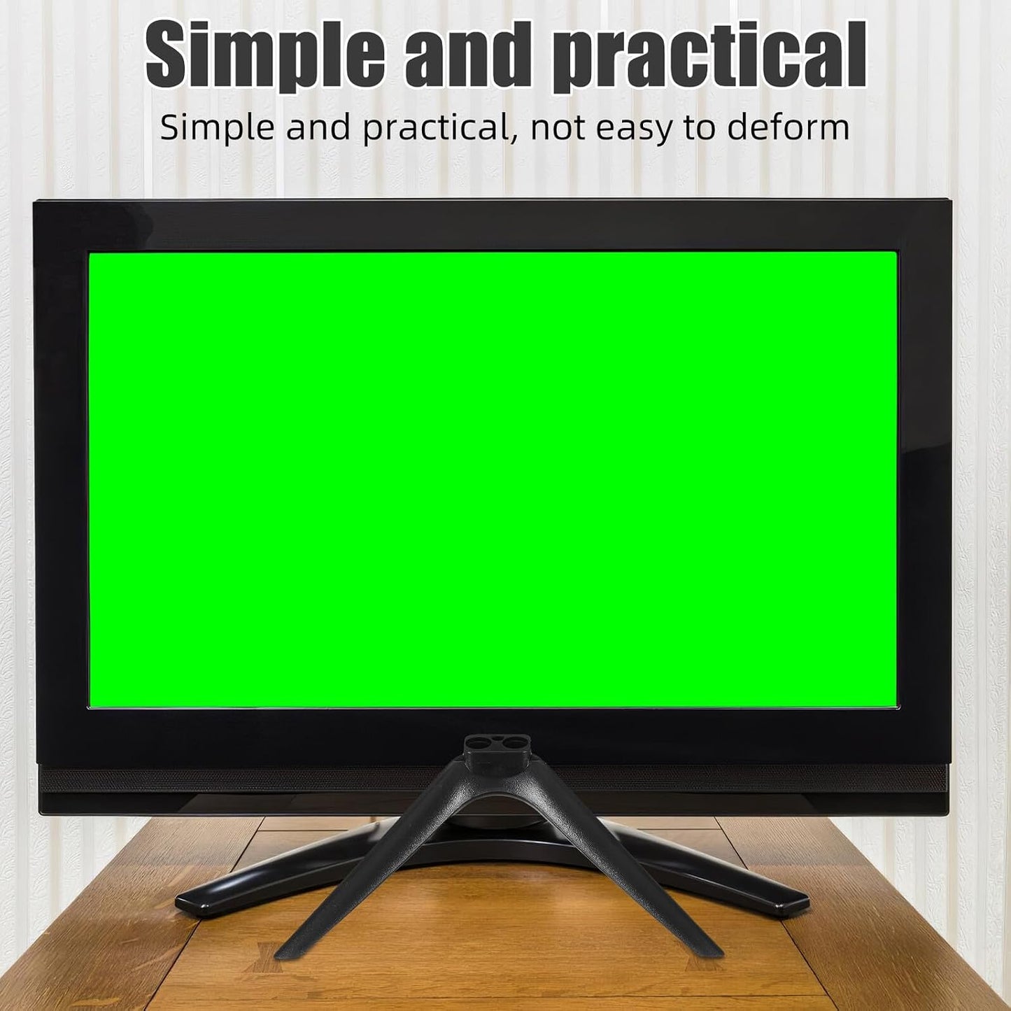 FOMIYES 15mm Television Stand Bracket No-Drill Tabletop Base with Dual-Hole Plastic Legs Heavy Duty Tv Stand