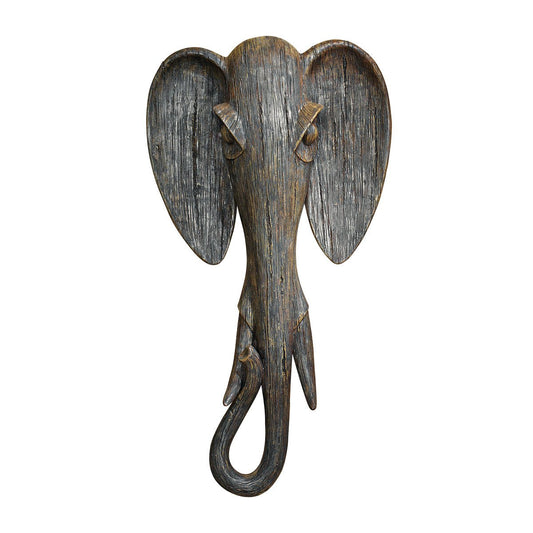 Design Toscano QS91812 Elephant Animal Mask of the Savannah Wall Decor Sculpture, Multicolored