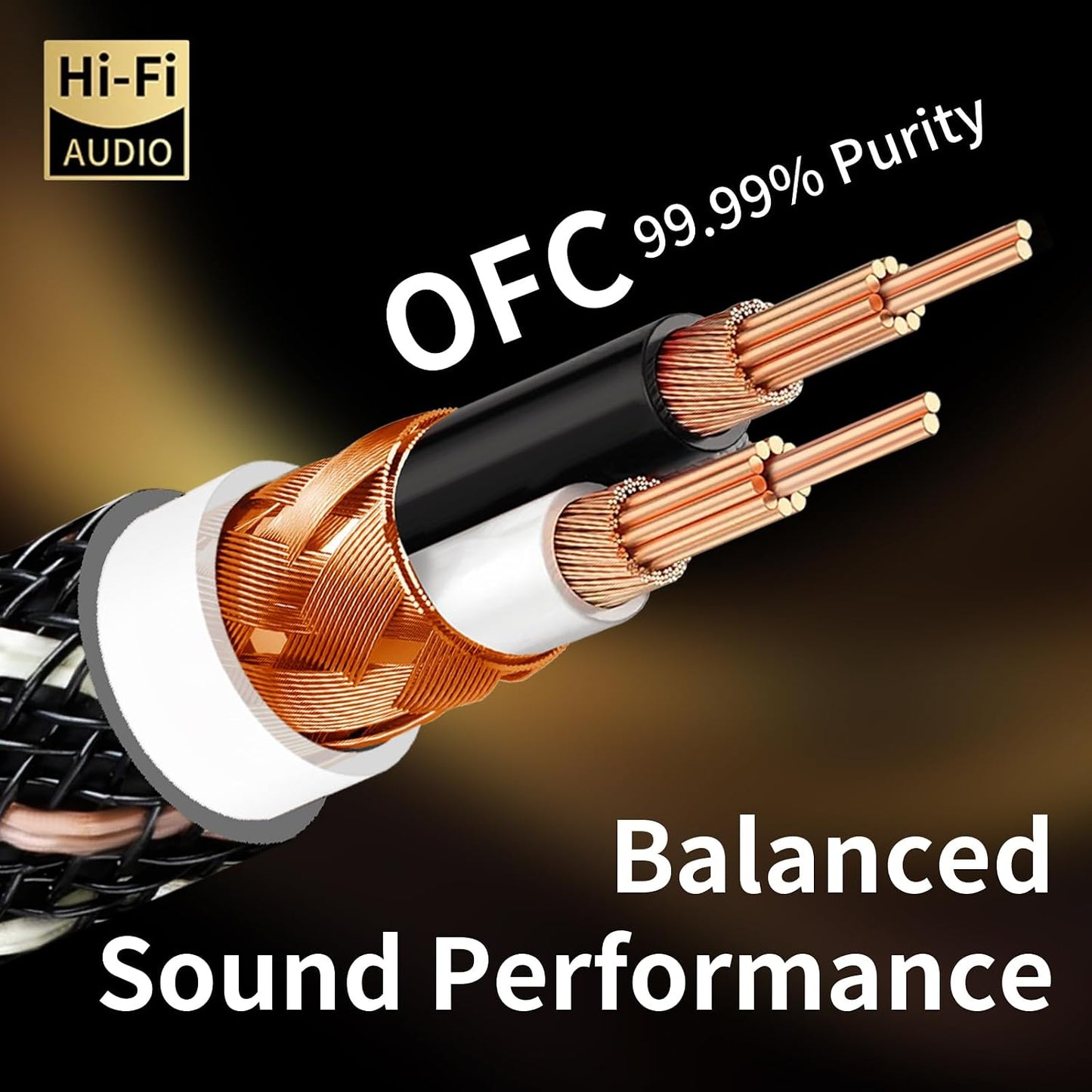 1 2 Male,15 AWG,4N Player,Turntable(3.28ft/1m) Audiophile HiFi Audio RCA Cables - RCA Splitter Male OFC