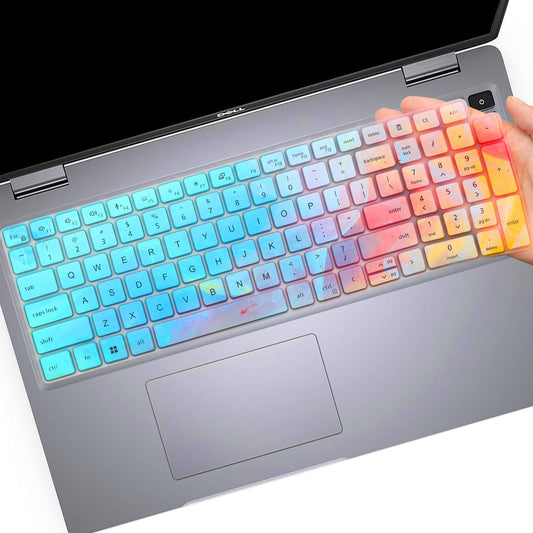 Cute Keyboard Cover for Dell Latitude 3550 5550 5540 5520 5521 3540 5531 5530 15.6" Laptop, Dell Precision 3591 3590 3581 3580 3571 3570 3560 3561 15.6" US Laptop Keyboard Skin -Stylish Colorful