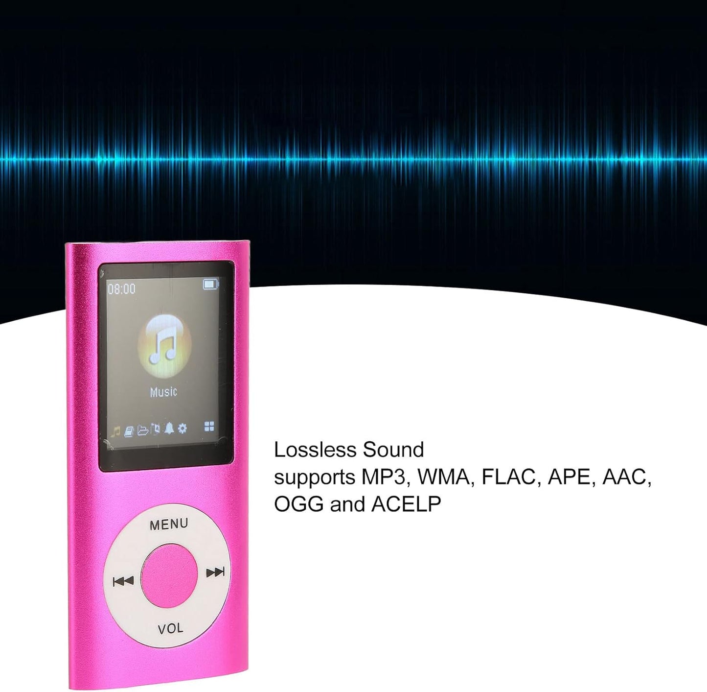 Vikye H2 MP3 64GB 256GB, HiFi Player with, Lossless Sound, Memory Card, Supports Up to High Resolution, Portable