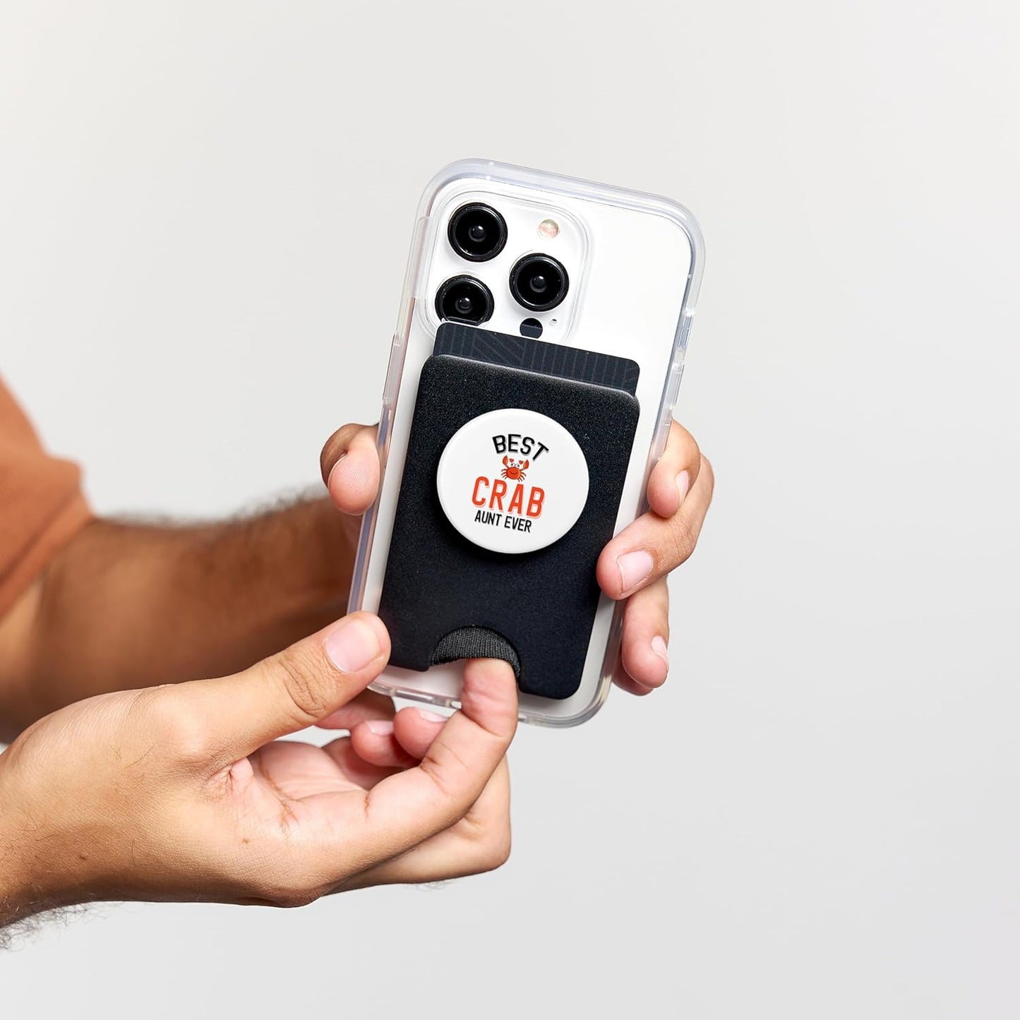 Cute Crab Family Apparel Best Crab Aunt Ever Cute Crab Lover PopSockets PopWallet for MagSafe