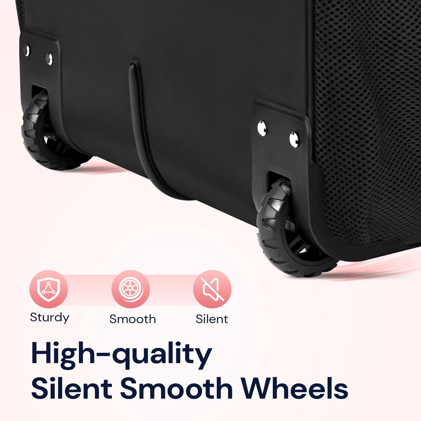 Ytonet Rolling Laptop Bag Women, Rolling Briefcase for Women, 17.3 Inch Laptop Bag with Wheels Rolling Computer Bag Laptop Case for Work Travel College Business Wife Mom Teacher, Black