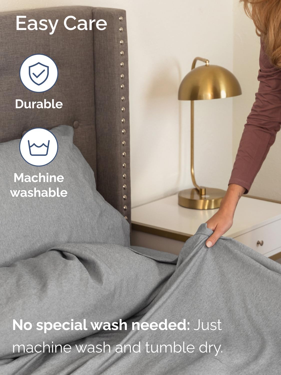 Skiennix Extra Deep Cal King Sheet Set | 6-Piece Breathable Cooling Bedding - Soft, Wrinkle-Free, Heathered Grey