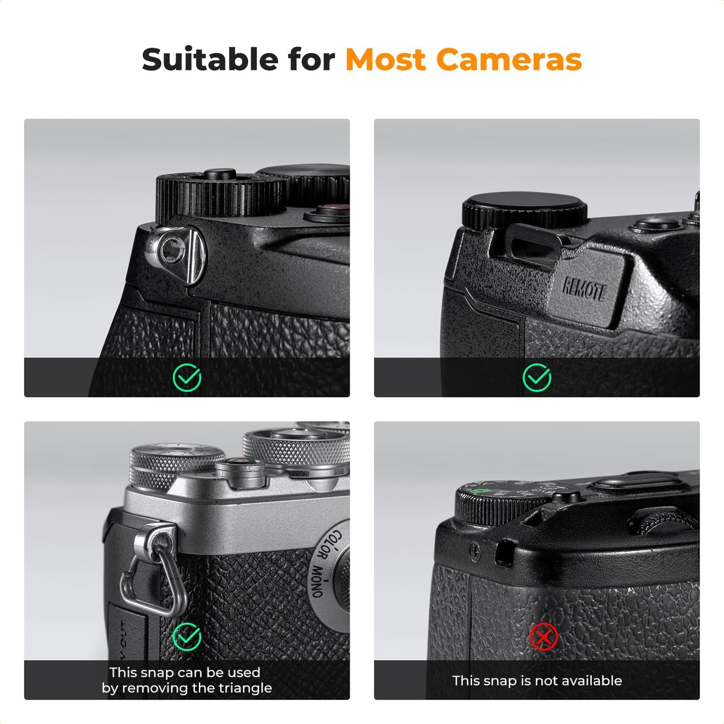 Strap,100cm K&F CONCEPT Camera Neck Nylon Rope Camera Shoulder Strap with O-ring for DSLR Camera-Green