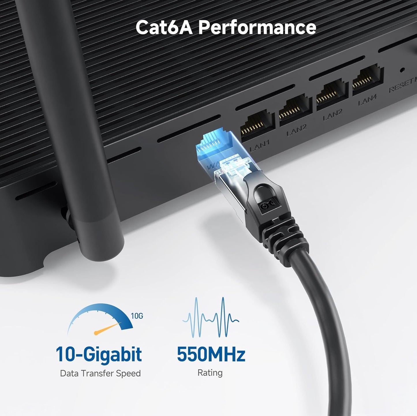 10Gbps 5-Pack 6A 5ft, 6A Cat6A Cable Matters Snagless Shielded Cat Ethernet Cable - Cat Cable, Cord, Ethernet Cord
