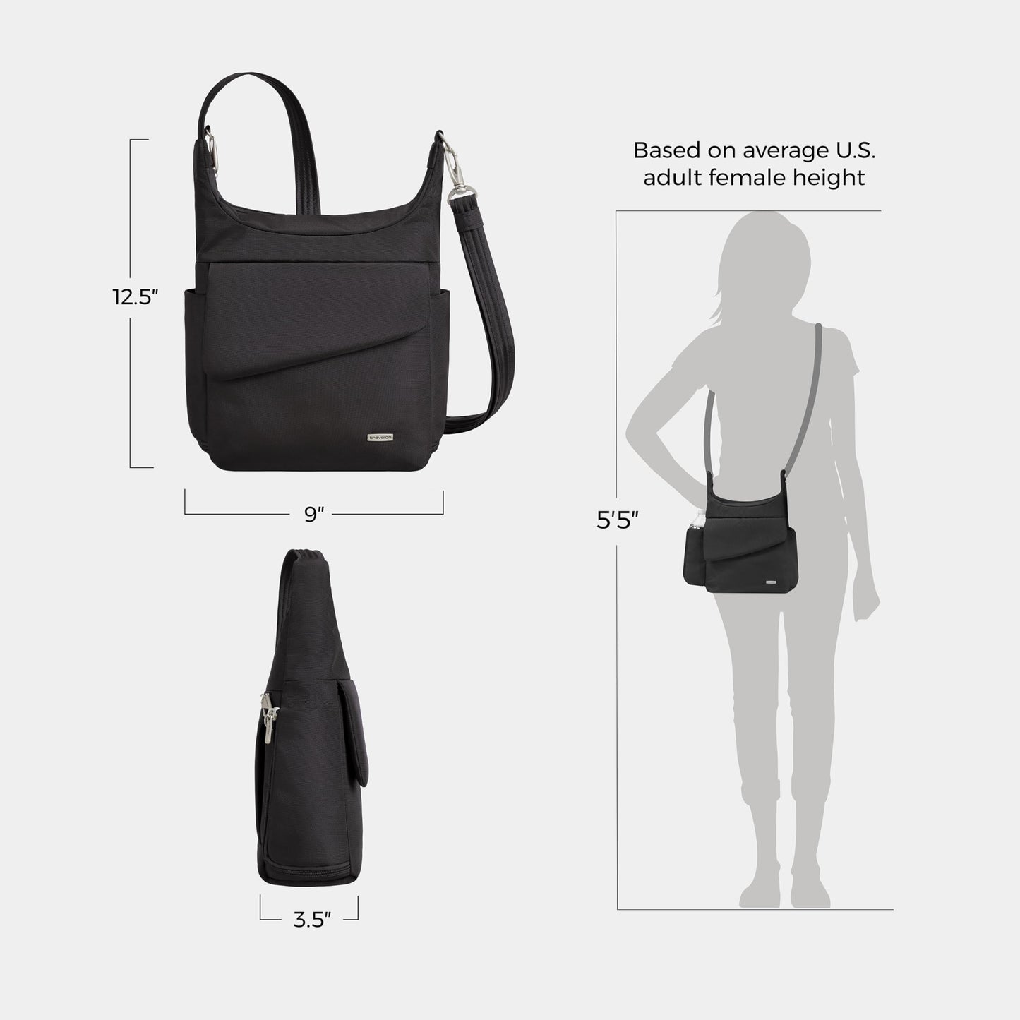 Travelon Anti-Theft Classic Messenger Bag