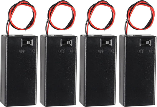 DIANN 4pcs 9V 9V 9V Battery Holder with ON/Off Switch Battery Case with Switch Battery Case Holder with Cover Storage