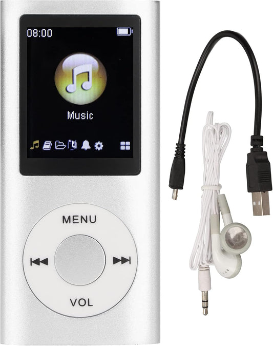 Diyeeni MP3/MP4 1.8 inch 64GB 8H Player, Portable Music Player with Earphone, HD Screen, Support up to Memory Card