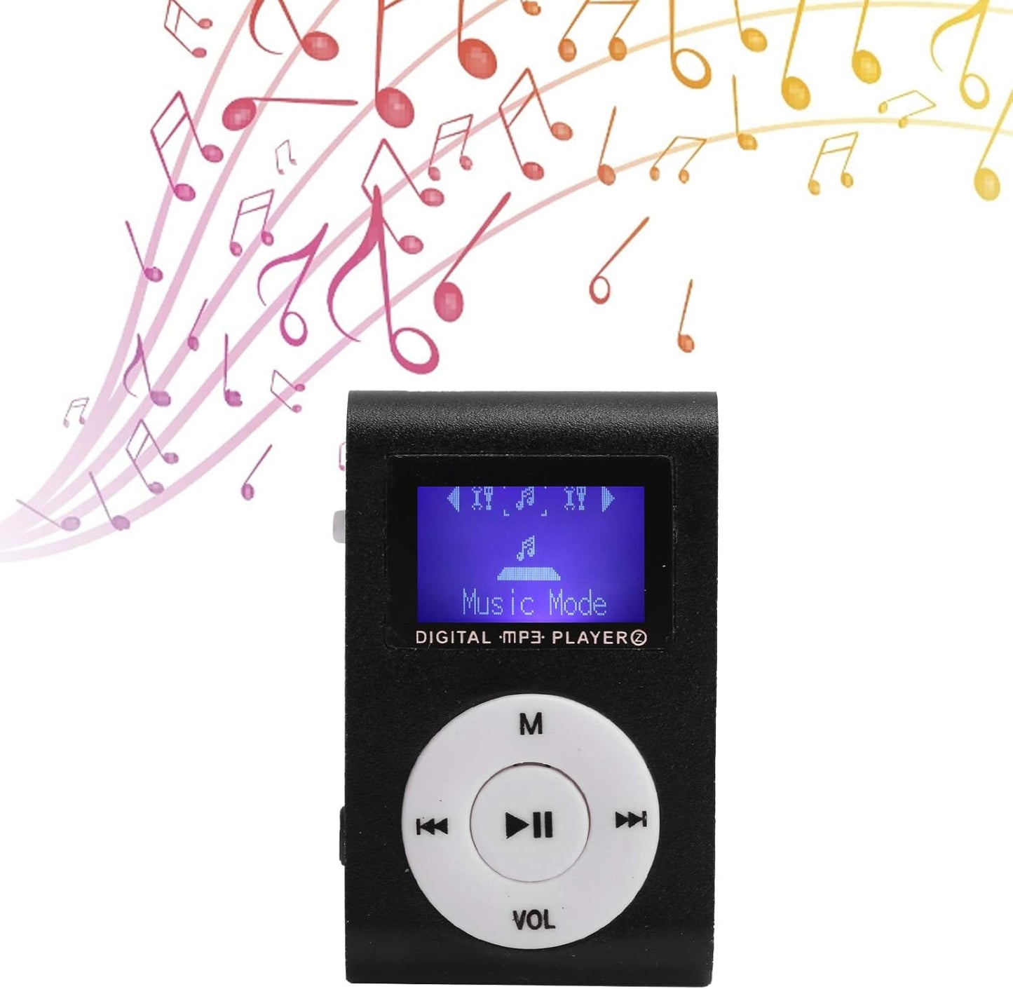 Ejoyous MP3 MP3 32G Player, Portable Music Player with Back Clip and LCD Mini Screen for Sports, Support Memory Card